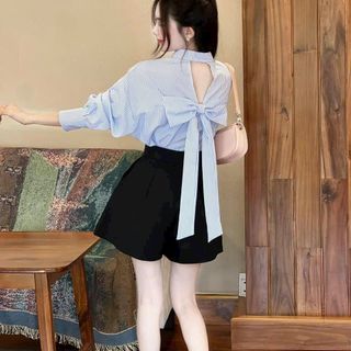 Áo Sơ Mi Nữ Tay Dài Đính Nơ Phía Sau Lưng Form Rộng Bigsize Xinh Đẹp Cao Cấp Dễ Thương Áo Sơ Mi Nữ Tay Dài Đính Nơ Phía Sau Lưng Form Rộng Bigsize Xinh Đẹp Cao Cấp Dễ Thương