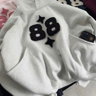 ￼Áo Hoodie 88 Dây Ngược Boxy Form Unisex Nam Nữ Nhiều Màu