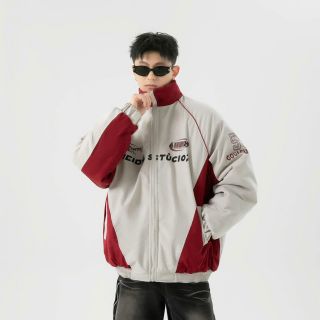 ￼Áo Khoác Dù jackek Nam Nữ 2 Lớp In Chữ Phối 2 Màu Trẻ Trung Kiểu Dáng phong Cách