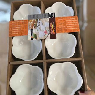 Chén sứ trắng đựng đồ ăn dặm, chén gia vị nhiều dáng decor ( THÙNG 24B )