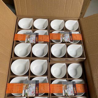 Chén sứ trắng đựng đồ ăn dặm, chén gia vị nhiều dáng decor ( THÙNG 24B )