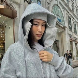 Áo Khoác Hoodie Zip Ninja Trơn Cổ Cao 2 Nón có túi Trong Tay Xỏ Ngón Phong Cách Ninja Che Mặt Mũ Rộng Siêu Ngầu Áo Khoác Hoodie Zip Ninja Trơn Cổ Cao 2 Nón có túi Trong Tay Xỏ Ngón Phong Cách Ninja Che Mặt Mũ Rộng Siêu Ngầu