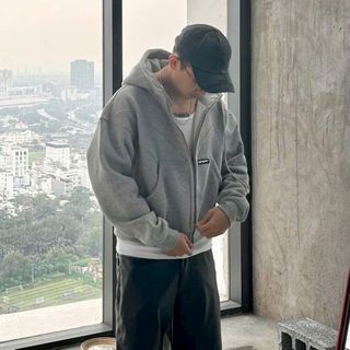 Áo Khoác Nỉ Form Boxy Viền Thân Logo Cao Su RIPOFFF - Freesize Dưới 65kg Áo Khoác Nỉ Form Boxy Viền Thân Logo Cao Su RIPOFFF - Freesize Dưới 65kg