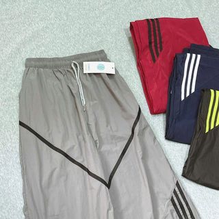 Quần Ống Rộng Dây Rút Chất Dù Nhăn Phối Viền V Và Sọc Freesize Dưới 65kg