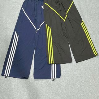 Quần Ống Rộng Dây Rút Chất Dù Nhăn Phối Viền V Và Sọc Freesize Dưới 65kg