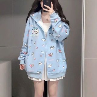 Áo Khoác Nỉ Bông In 3D Họa Tiết Hoạt Hình Chiikawa Đáng Yêu Freesize Dưới 68kg Áo Khoác Nỉ Bông In 3D Họa Tiết Hoạt Hình Chiikawa Đáng Yêu Freesize Dưới 68kg