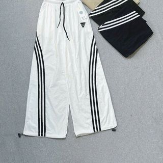 Quần Ống Rộng Phối SỌC Chất Dù Nhăn Mịn Mát Freesize Dưới 63kg