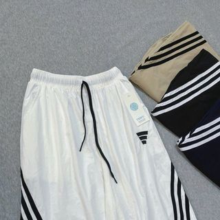 Quần Ống Rộng Phối SỌC Chất Dù Nhăn Mịn Mát Freesize Dưới 63kg