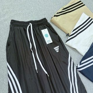 Quần Ống Rộng Phối SỌC Chất Dù Nhăn Mịn Mát Freesize Dưới 63kg