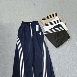 Quần Ống Rộng Phối SỌC Chất Dù Nhăn Mịn Mát Freesize Dưới 63kg