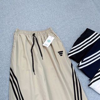 Quần Ống Rộng Phối SỌC Chất Dù Nhăn Mịn Mát Freesize Dưới 63kg