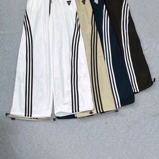 Quần Ống Rộng Phối SỌC Chất Dù Nhăn Mịn Mát Freesize Dưới 63kg