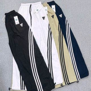 Quần Ống Rộng Phối SỌC Chất Dù Nhăn Mịn Mát Freesize Dưới 63kg