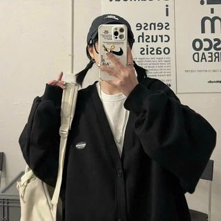 Áo khoác cadigan nữ, logo thêu nhỏ