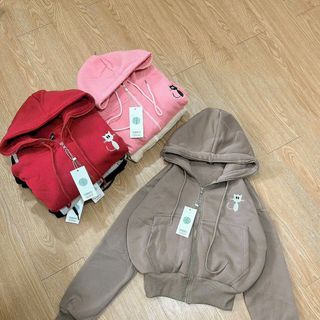 Áo khoác nữ lửng logo Mèo ngực trái