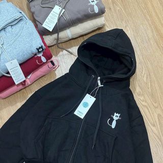 Áo khoác nữ lửng logo Mèo ngực trái