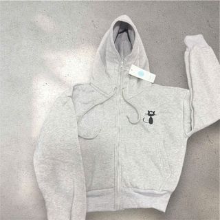 Áo khoác nữ lửng logo Mèo ngực trái