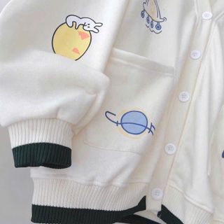 Áo khoác nữ cadigan in họa tiết hành tinh đẹp