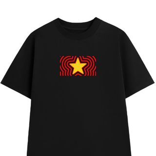 Áo thun in Cờ Đỏ Sao Vàng cổ tròn nam nữ thời trang