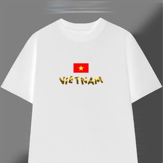 Áo thun in Cờ Đỏ Sao Vàng cổ tròn nam nữ thời trang