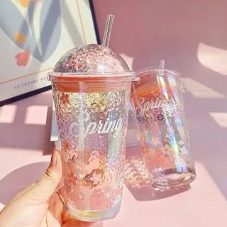 Bình Cốc Thủy Tinh Nắp Nhựa SPRING ( THÙNG 60C )