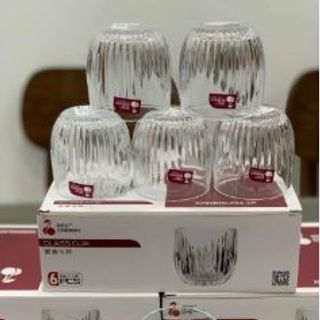 Bộ 6 Cốc Thủy Tinh bí Sọc Trắng 280ml XM21A ( THÙNG 12B ) Bộ 6 Cốc Thủy Tinh bí Sọc Trắng 280ml XM21A ( THÙNG 12B )