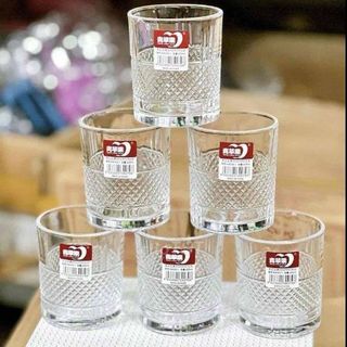 Bộ 6 cốc thủy tinh Trắng KB103-1 218ml (THÙNG 12B )