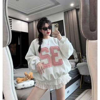 Áo SWEATER thêu nổi số 32 và 59 chất nỉ bông form rộng Freesize 70kg
