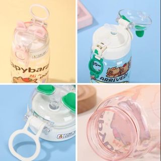 Bình nhựa CAPYBARA tai gấu 500ml (THÙNG 100C)