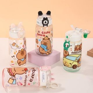 Bình nhựa CAPYBARA tai gấu 500ml (THÙNG 100C)
