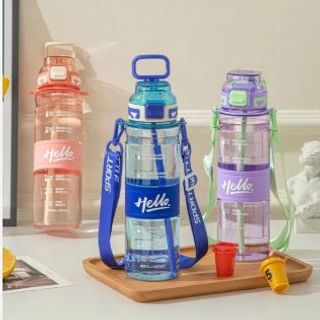 Bình Nhựa HELLO Có Dây Đeo 1000ml (THÙNG 60C)