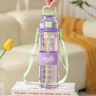Bình Nhựa HELLO Có Dây Đeo 1000ml (THÙNG 60C)