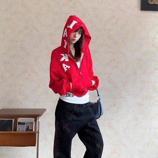 Áo khoác lửng dành cho nữ LAYKA thun nỉ dày mịn